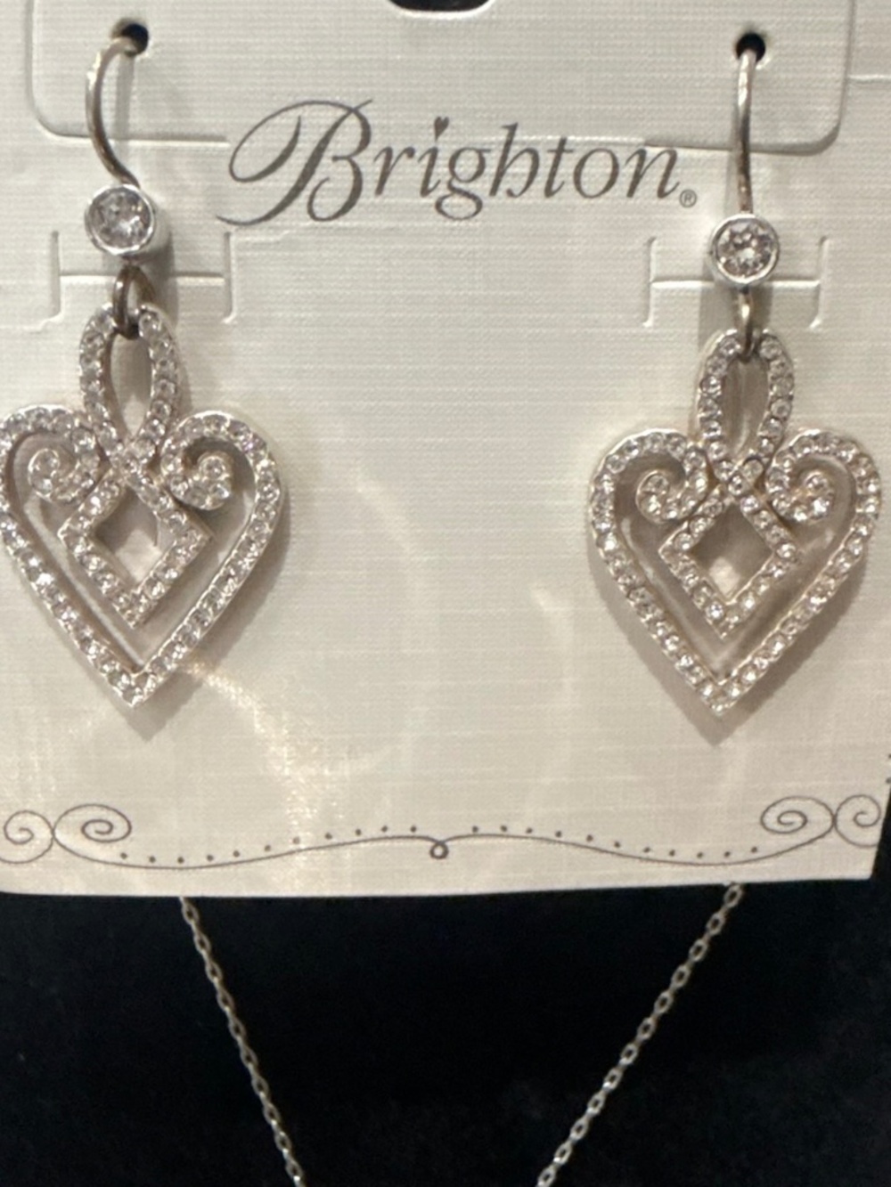 Brighton TAMAL Swarovski Crystal Silver Statement Necklace Bracelet Earring RARE - Picture 2 of 6